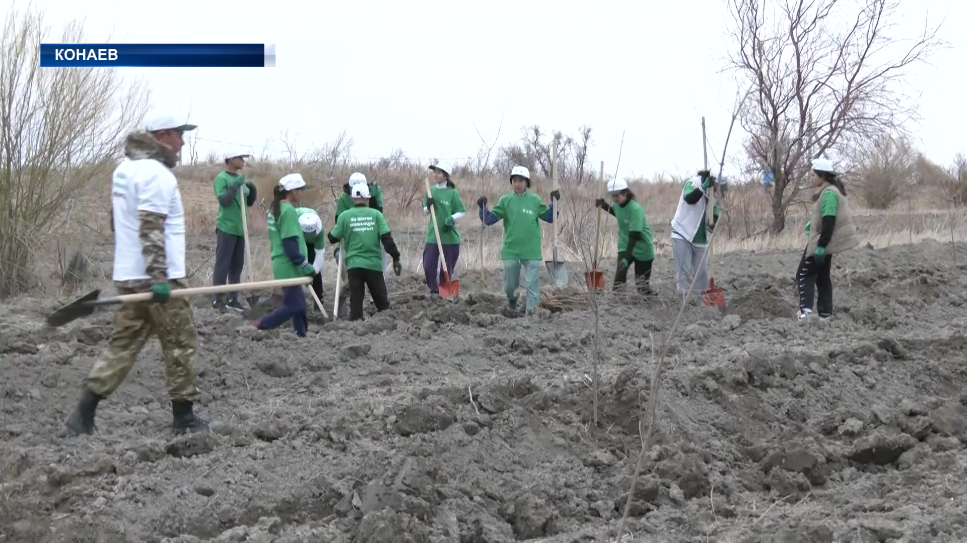 Жители села Шонжы помогают в озеленении района