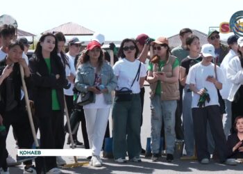 Қонаев қаласында еріктілер аллеясы ашылды