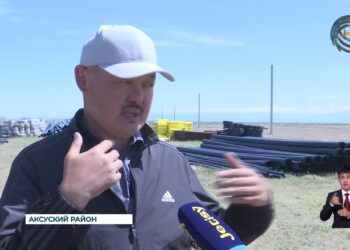 Фермер из Аксуского района нашел решение проблемы нехватки поливной воды