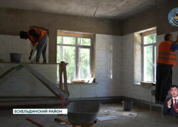 В детском лагере Ескельдинского района ведутся ремонтные работы