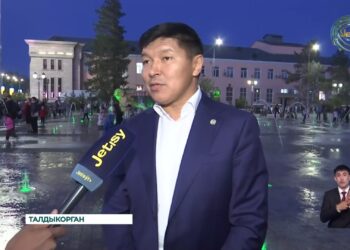 Яркий праздник поющих фонтанов прошел в Талдыкоргане