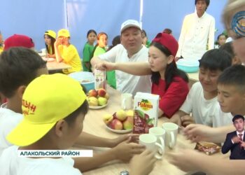 В селе Акши Алакольского района состоялось открытие оздоровительного детского лагеля «Жалын»