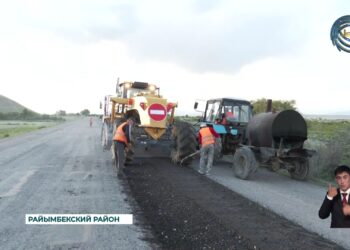 На территории Райымбекского района доля дорог республиканского значения составляет 66 км