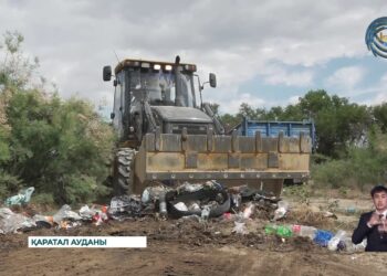 «Таза Қазақстан» акциясы аясында Қаратал ауданының тұрғындары Қаратал өзенінің жағалауын тазартты