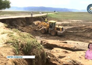 Жаңбыр салдарынан Кеген ауданында көлік қозғалысы тоқтады