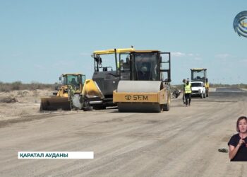 Қаратал ауданында Үштөбе-Алмалы-Көпбірлік бағытындағы жол құрлысы жыл соңында аяқталады
