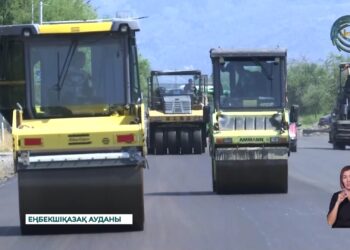 Еңбекшіқазақ ауданына кіреберістегі облыстық маңызы бар тас жол құрылысы қашан соңына жетеді?