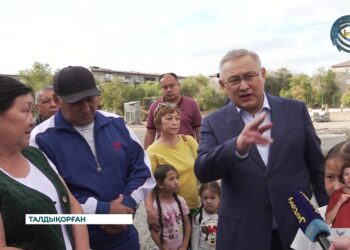 Талдықорғандағы «Ұлан» шағын ауданын абаттандыру жұмыстары қарқынды жүріп жатыр