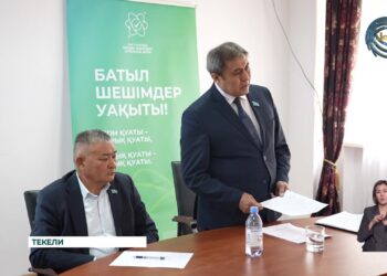 Встреча с депутатами Сената и Мажилиса Парламента Казахстана с жителями области Жетысу