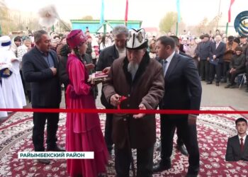 В селе Жамбыл Райымбекского района состоялось торжественное открытие Дома культуры