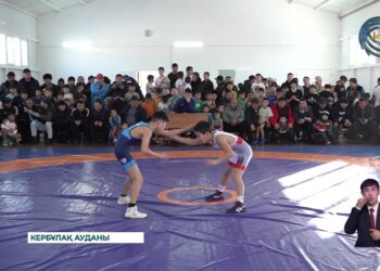 Кербұлақ ауданы Қызылжар ауылында еркін күрестен жарыс өтті