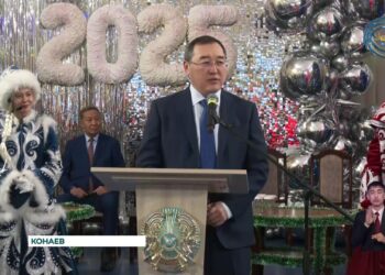 В средней школе-гимназии города Конаев состоялась Президентская ёлка