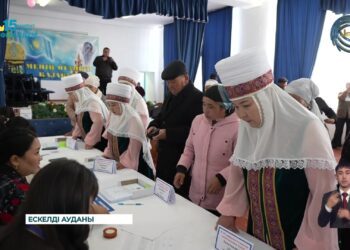 Текелі қаласының тұрғындары да саяси науқанға белсене қатысуда