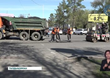 Талдықорғанда жол жөндеу жұмыстары қарқын алды