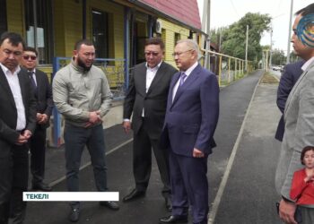 Текеліде ең ұзын Қонаев көшесінің жөндеу жұмыстары аяқталды