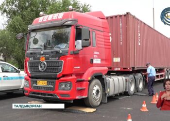 Ауыр жүк көліктеріне бақылау күшейтілді