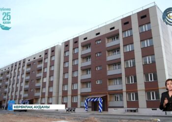 Сарыөзек ауылында 60 пәтерлі тұрғын үй пайдалануға берілді