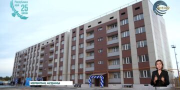 Сарыөзек ауылында 60 пәтерлі тұрғын үй пайдалануға берілді